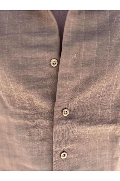 SAVA Textured Camel Striped Shirt