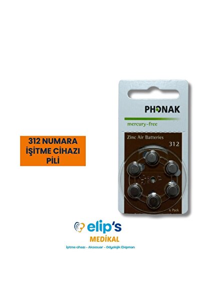 PHONAK 312 Numara Işitme Cihazı Pili 10’lu