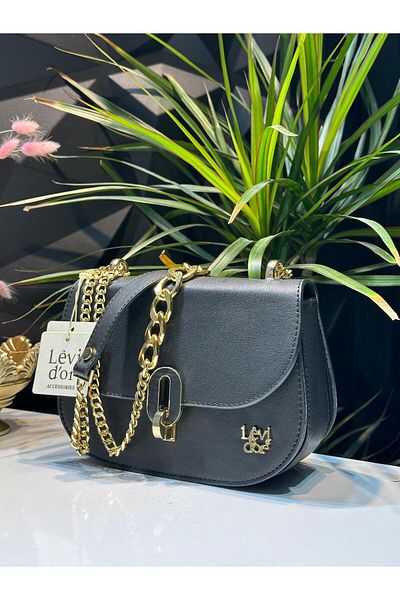 Levidor Levidor Special Color Combination Faux Leather Shoulder Bag - Hand and Arm Detail