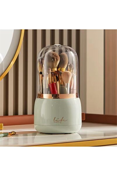 OMEDA Işıltılı, Toz Geçirmez Makyaj Düzenleyici ve Dönen Fırça Kutusu