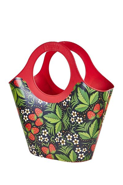 QUTU Strawberry Patterned Plastic Bag - Suitable for Beach and Hand