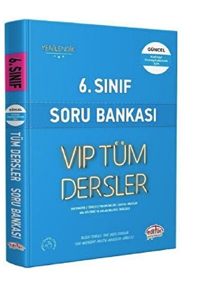 Editör Yayınevi Editör Yayınları 6.Sınıf Tüm Dersler Soru Bankası Mavi Kitap