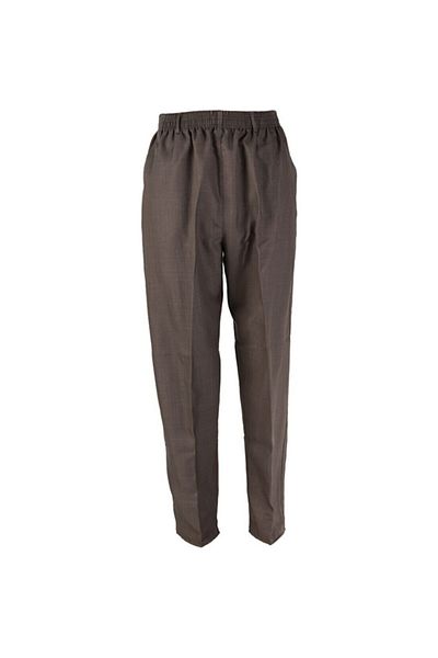BERAT Men's Prayer Pants - Fabric Shalwar, Brown, Size 4