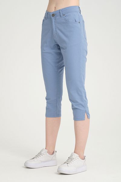 Era Lisa High Waist Classic Lycra Linen Large Size Capri
