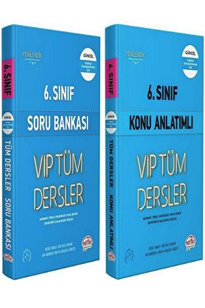 Editör Yayınevi Editör Yayınları 6.Sınıf Tüm Dersler Konu Anlatımı ve Soru Ba...