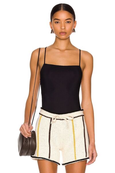 By Kul Design Body din Jersey Negru - Model cu bretele pentru femei