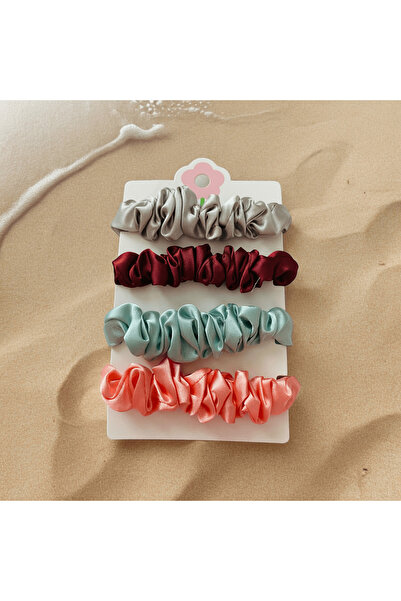 AYMETA Göz Alıcı Saten Büzgülü Toka Seti