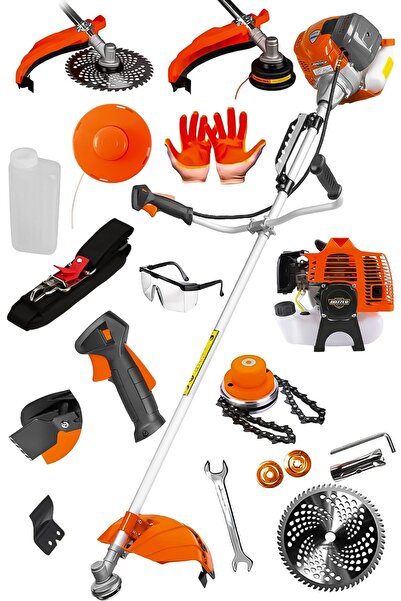 DOZZER Alman 14000 Profesyonel Yan Tipi Benzinli Tırpan Ot Çalı Çim Biçme Mak...