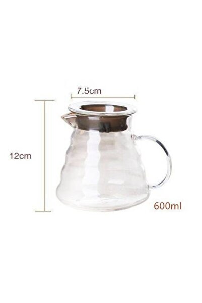 Grossberg Coffee V60-02 Dripper &600 Ml Kahve Sürahisi& V60 Filtre Kağıdı