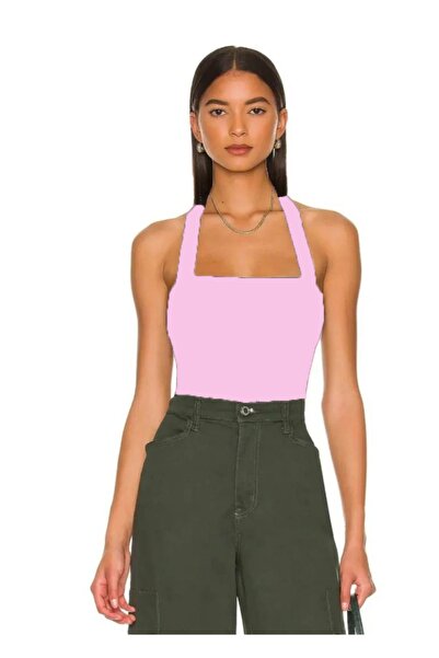 By Kul Design Дамски боди с дебели презрамки от джърси