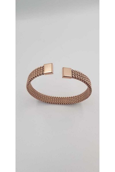 vogutima Men's Rose Color Straw Model Steel Wrist - Stainless Personalized