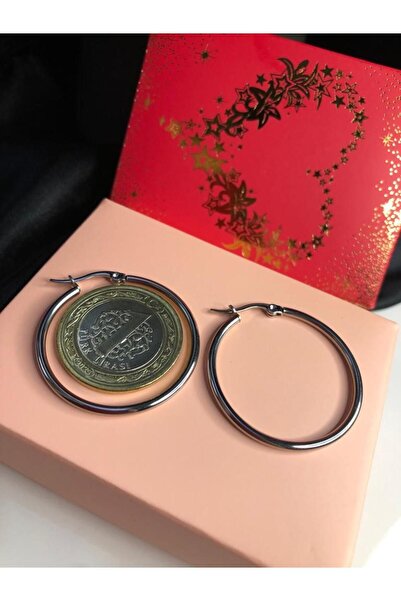 vogutima White 3.0mm Hoop Earrings - Gift for Lover, Mother, Wife and Friend Steel Earrings