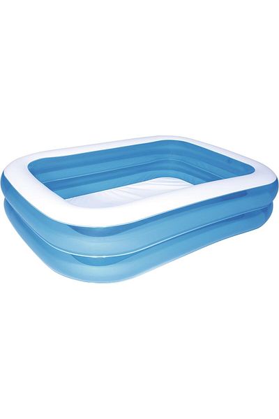 BESTWAY Blue-White Jumbo Rectangular Family Pool - 211x132x46 cm