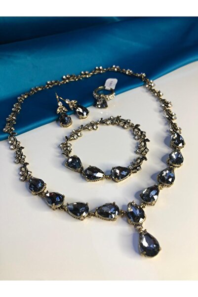 vogutima Black Zircon Diamond Mounted Design - Hürrem Sultan Model Bronze Mat...