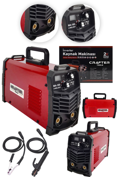 CRAFTERTOOLS Germany 250 Amper Bakır Sargı Dijital Göstergeli Inverter Kaynak...