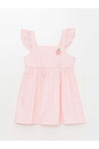 LC Waikiki LCW baby Kare Yaka Kolsuz Çiçekli Kız Bebek Elbise