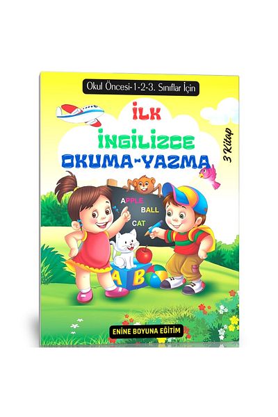 Enine Boyuna Eğitim مجموعة كتب القراءة والكتابة باللغة الإنجليزية - 3 كتب