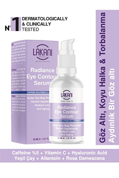 Lakani beauty Torbalanma ve Morluk Karşıtı Aydınlatıcı Göz Altı Serumu 30 ml ...