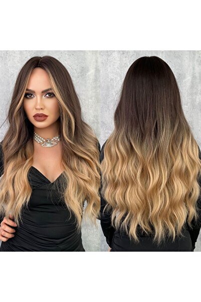 Fenomen Peruk Gerçek Saç Dokusunda Vip Ombreli Peruk