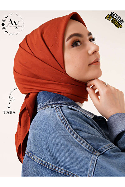 its AY shop Tesettür Kadın Bambu Kraş Taba Eşarp