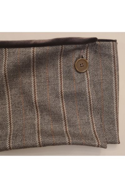 Leylace New Model, Leylace Winter Wool Striped Fabric Men's Neck Collar-7