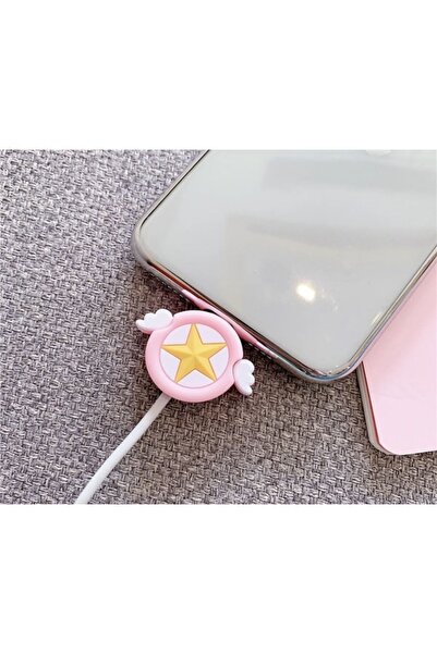 Genel Markalar Sailor moon star kablo koruyucu 4 Ay Kablo Koruyucu Pembe