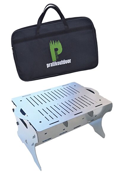 pratikoutdoor Katlanır Paslanmaz Mangal Ve Ateş Çukuru 30x25cm - Çantalı