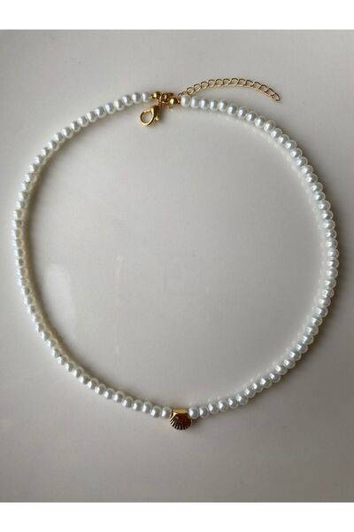 Stoneday Gold Seashell Pendant Design Pearl Necklace