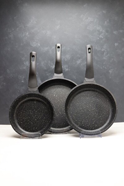 AROW Esse Life 3'lü Premium 4mm Kalınlık Döküm Tava Seti 20/24/28 Cm ( Döküm Tava Seti )