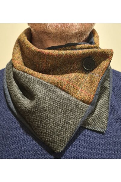 Leylace Yeni Model, Leylace Kışlık Yün Çift Renk Erkek Boyunluk-17