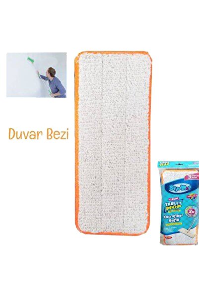 Spin Mop Orjinal Tablet Mop Yedek Bezi- 3 Farklı Kullanım Alanı -3 Adet Yedek Bez-microfiber Refill