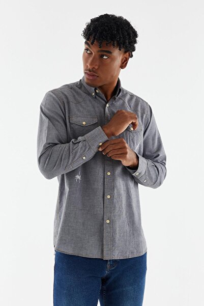 Galvanni Erkek Koyu Lacivert Gömlek - Mıte Dress Blues