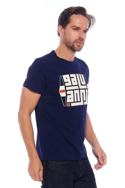 Galvanni Men's Navy Blue T-Shirt - Aleg Navy