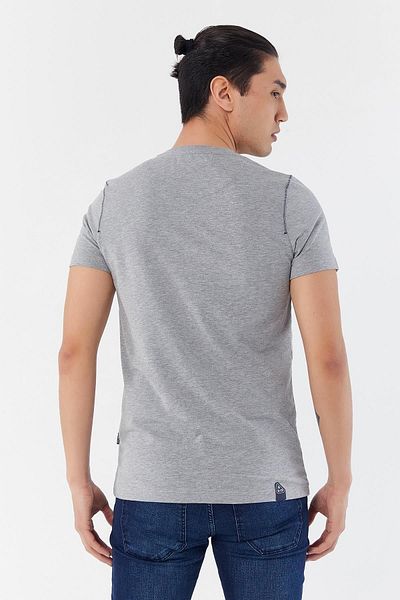 Galvanni Men's Gray Inase Gray Melange T-Shirt