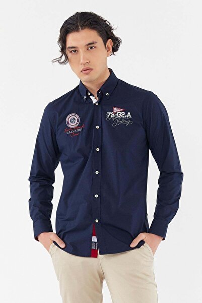 Galvanni Erkek Lacivert Gömlek - Sevıt Navy