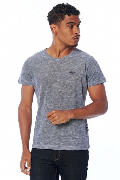 Galvanni Men's Navy Blue T-Shirt - Rave Navy Multi