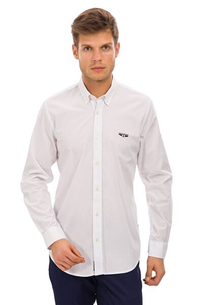 Galvanni Erkek Beyaz Gömlek - Bossıer White