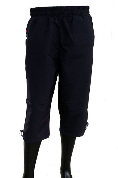 Enrico Ferry Men's Navy Blue Side Stripes Quick Drying Plus Size Capri with Pockets Edy2427l