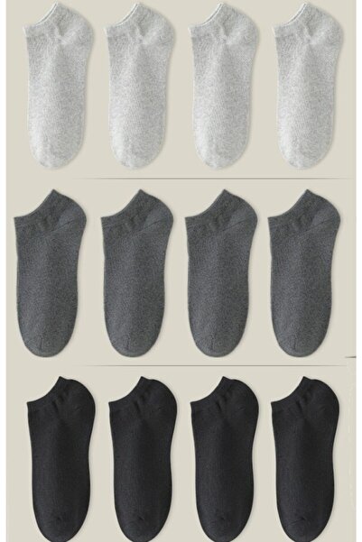 çorapmanya 12' Li Erkek Patik Çorap Çok Renkli