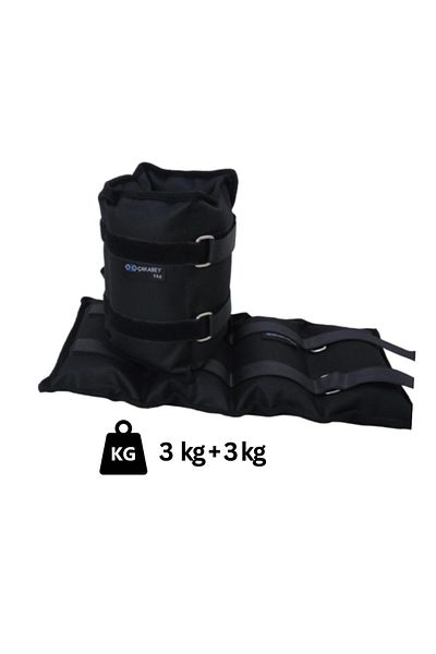 ÇAKABEY - Hand-Foot Wrist Weight 3 Kg Pair (2 PCS) Black (Sandbag)