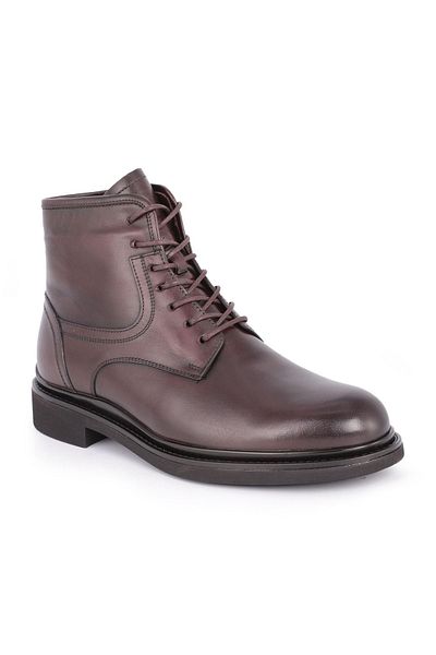 Libero L4378 Δερμάτινες Ανδρικές Μπότες Shearling Καφέ