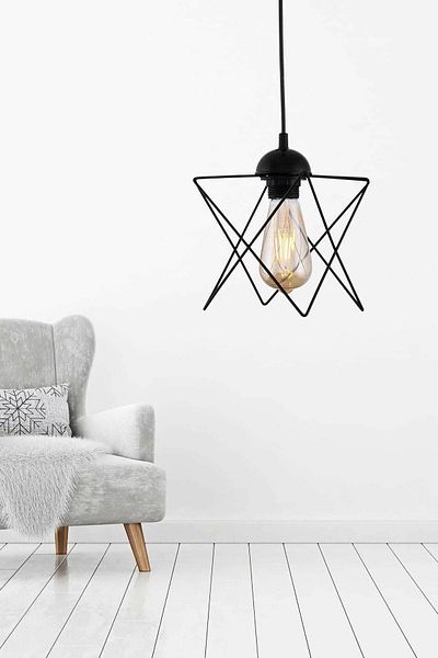 MHK Collection Black Rustic Chandelier 2 Pieces