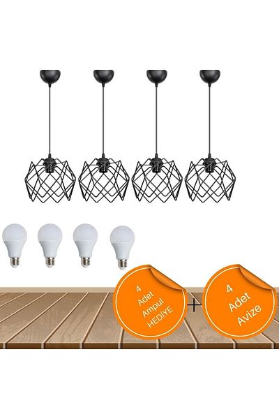 MHK Collection Silvano Chandelier One Living Room Kitchen Bathroom Bedroom Entrance Pendant Lamp 4 Pieces Chandelier 4 Pieces Bulb