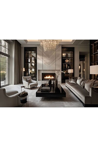 LUXURY VİLLA LUXURY SİYAH CAMLI ORTA 80X140 YÜKSEKLİK 28CM