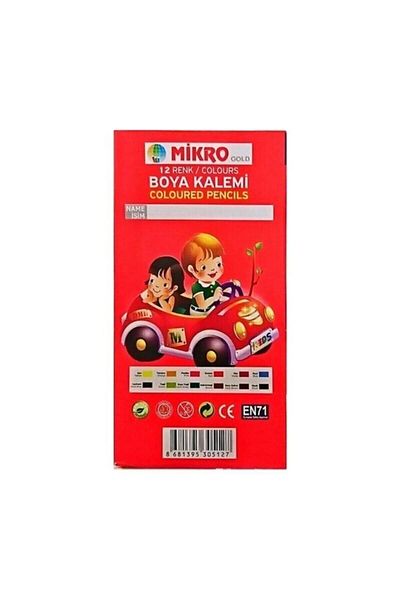 MİKROGOLD Dry Paint Pen Long Size 12 Colors