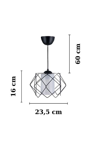 MHK Collection Black Design Multi Square Chandelier with White Mica Glass (2 PCS)