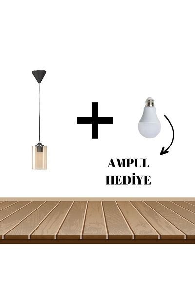 MHK Collection Rustic Acrylic Yellow Mica Glass Single Pendant Chandelier (bulb is a Gift)