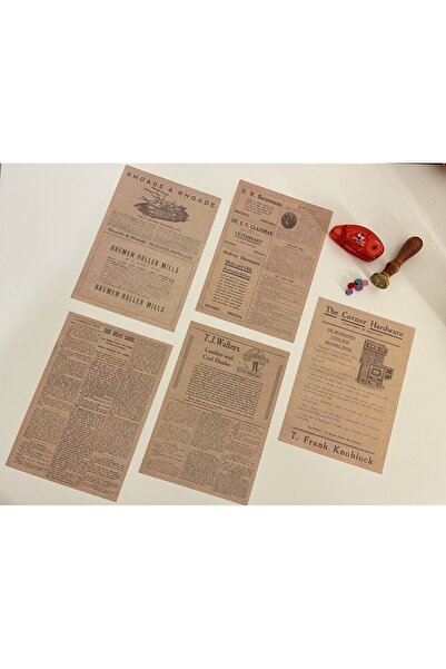 SF SCRAPBOOK KIRTASİYE Vintage, Retro Kağıt Temalı Journal Set, Scrapbook, Bu...