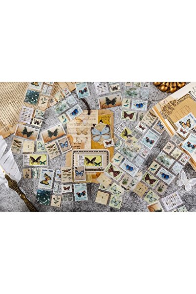 SF SCRAPBOOK KIRTASİYE Scrapbook Washi Journal Pul Sticker Kelebek Rulo Pet S...