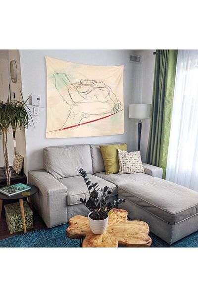 WALLHANG Body & Soul Wall Cloth, Wall Carpet 130 X 150 Cm